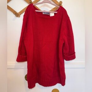 Erika & Co Red Crew Neck Sweater